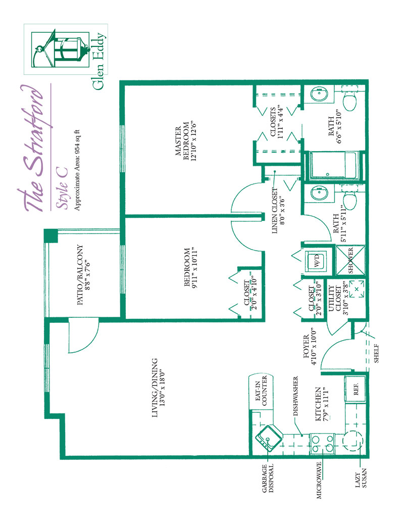 Floor Plans for Glen Eddy Senior Apartments & Cottages, 1 & 2 Bedroom Floor Plans for Glen Eddy Senior Apartments & Cottages, 1 & 2 Bedroom