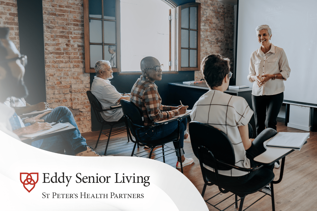 Seniors Learning in a classroom