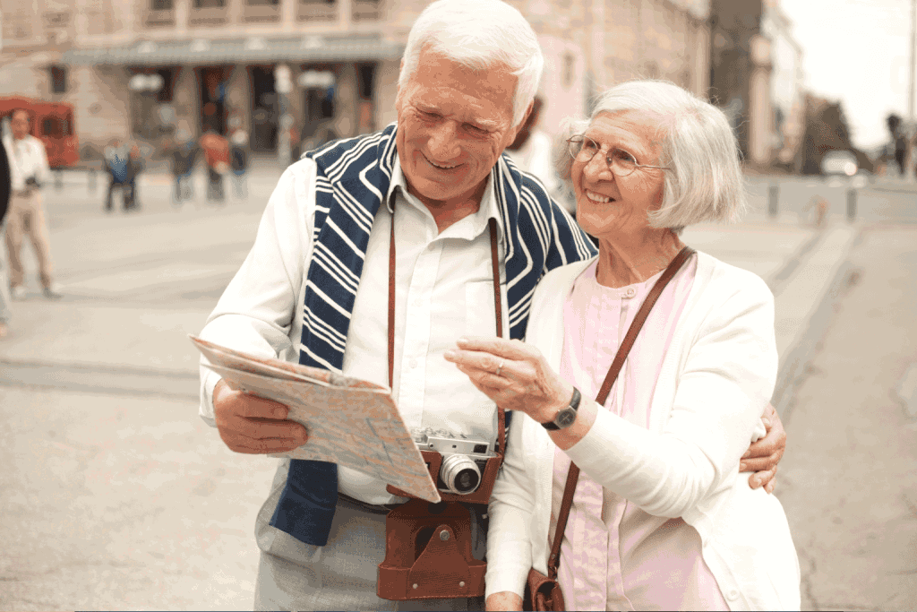 senior couple on holiday
