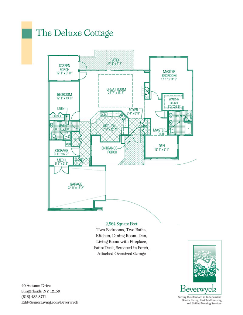 The Deluxe Cottage floor plan