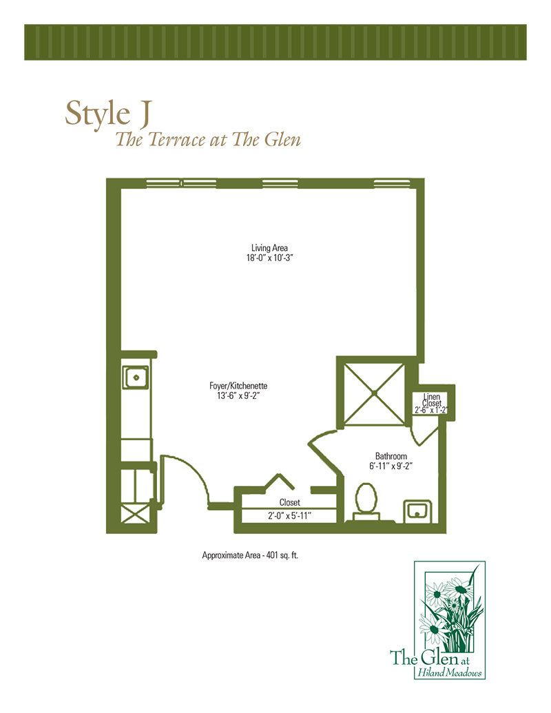 Terrace at The Glen Floor Plans Style J