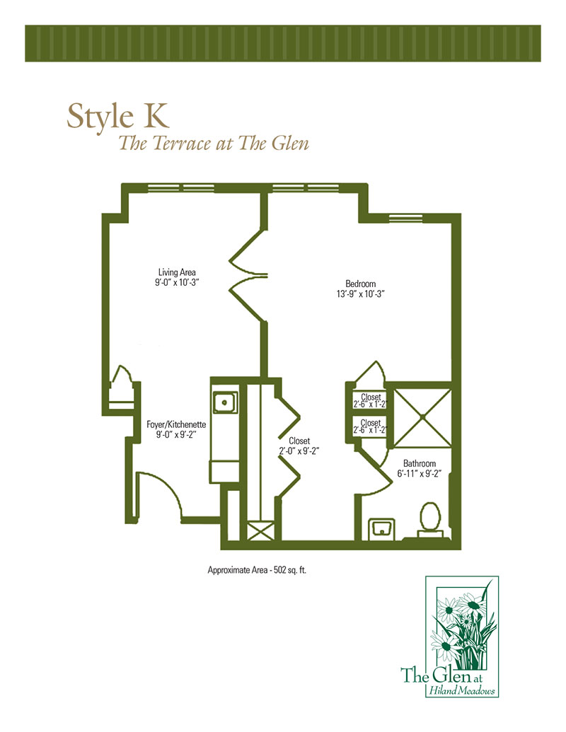 Terrace at The Glen Floor Plans Style K