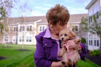 Hawthorne Ridge resident and her dog