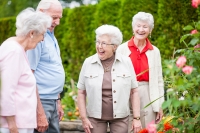 Hawthorne Ridge residents walking around outside