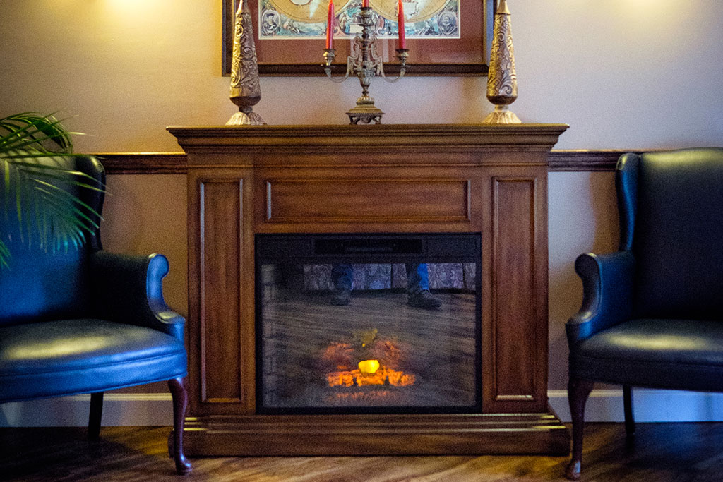 The Terrace at The Glen fireplace
