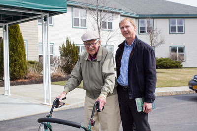 Father and Son Touring Assisted Living