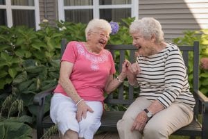 residents enjoying a laugh