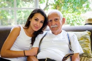 grandfather with granddaughter