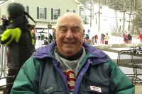 Skiing with Beverwyck Resident Wally
