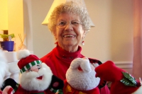 Beechwood Resident Kay Young Shows Off Santa Collection
