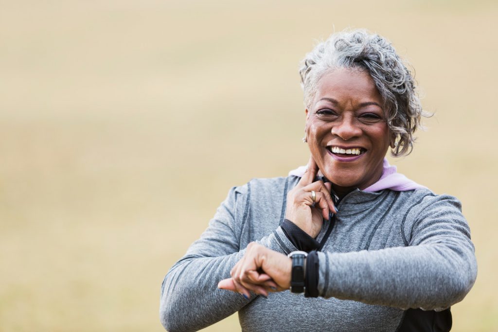 Older Woman Working out at The Eddy Senior Living